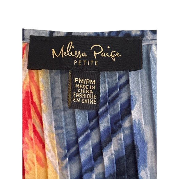 Melissa Paige Accordian Style Long Sleeve Blouse With Tie Tassel And Charms MP - Picture 5 of 10